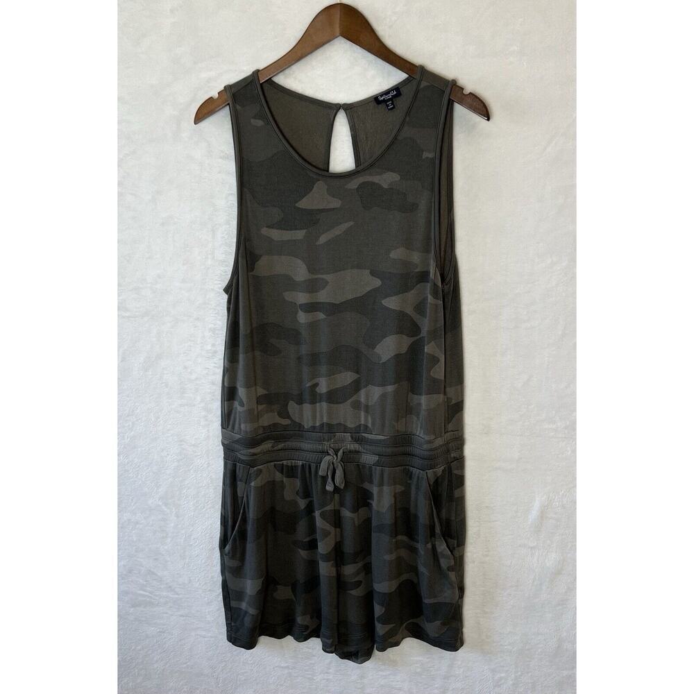 Splendid Women’s Camouflage Romper Jumpsuit Size L Super Soft Sleeveless Summer